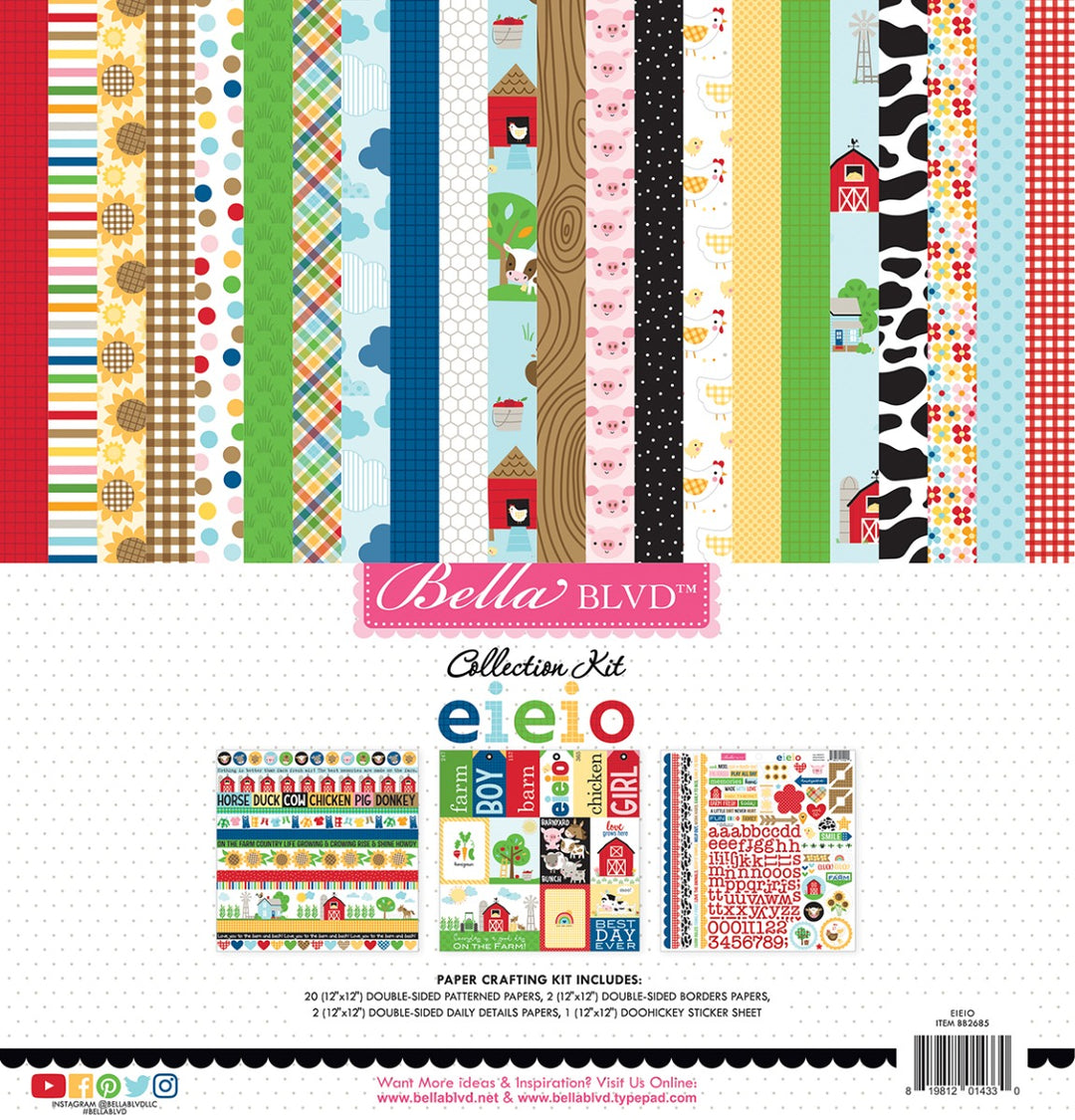 12" x 12"-Collection Kit -EIEIO Collection- Bella Blvd