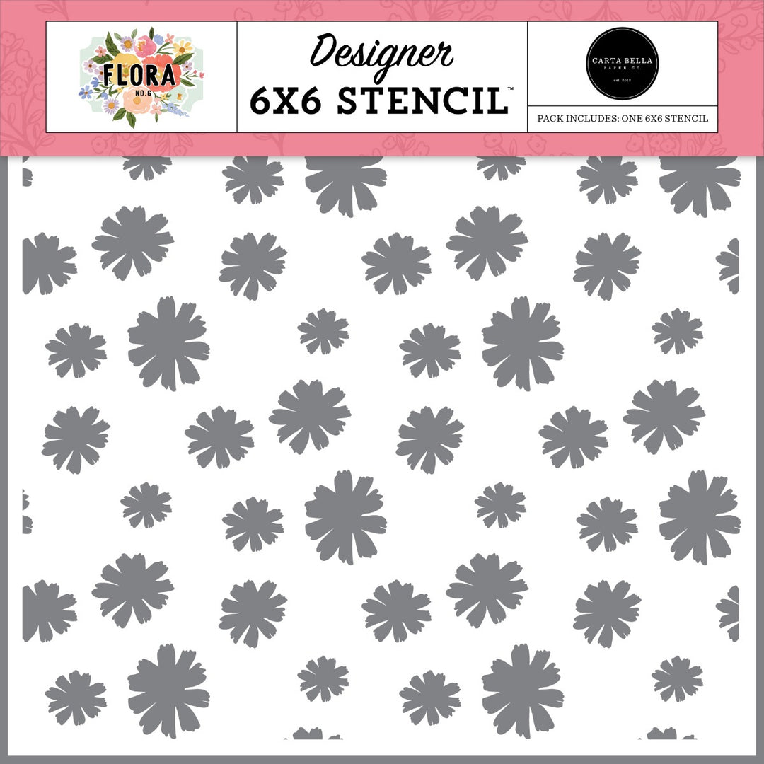 Blooms Stencil, 6x6 - Flora No. 6 - Carta Bella Paper