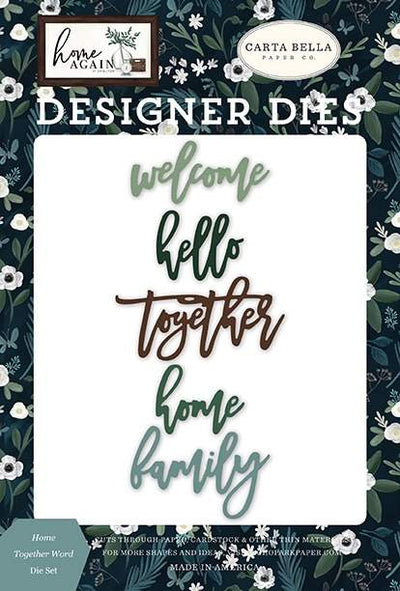 Home Together Word Die Set - Home Again - Carta Bella - Clearance