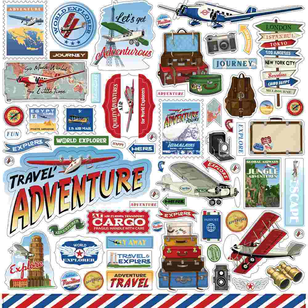 Our Travel Adventure Stickers - Carta Bella