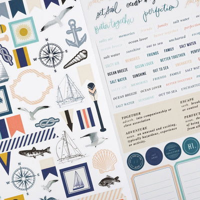 Cardstock Stickers - Heidi Swapp - Set Sail Collection - American Crafts