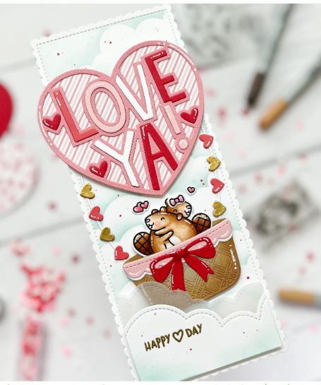 Giant Outlined Love Ya Die Set - Simply Celebrate Collection - Lawn Fawn