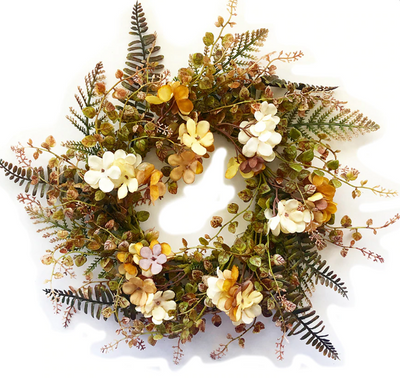 Floral Fern Wreath - Home Board - Foundations Decor