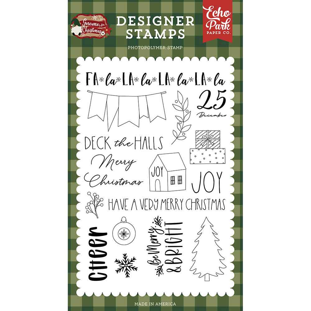 Cheer Stamp Set - Gnome For Christmas - Echo Park