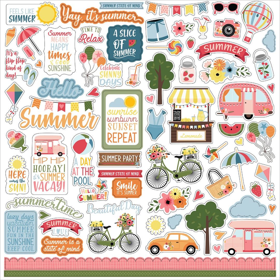 Element Stickers, 12x12 - Here Comes the Sun Collection - Echo Park