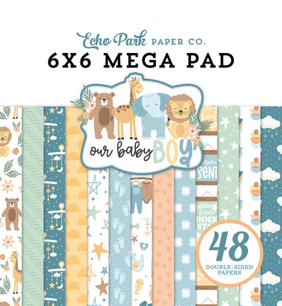 Cardmakers 6 X 6 Mega Pad - Our Baby Boy Collection - Echo Park