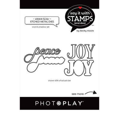Peace/Joy Word Dies - Say It With Stamps - PhotoPlay - Clearance