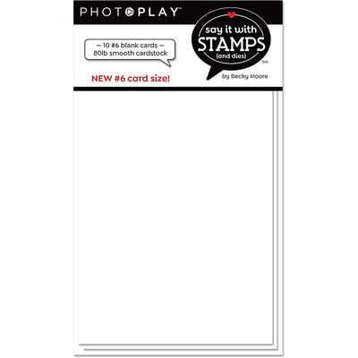 #6 Blank White Scored Cards - Say It With Stamps - PhotoPlay