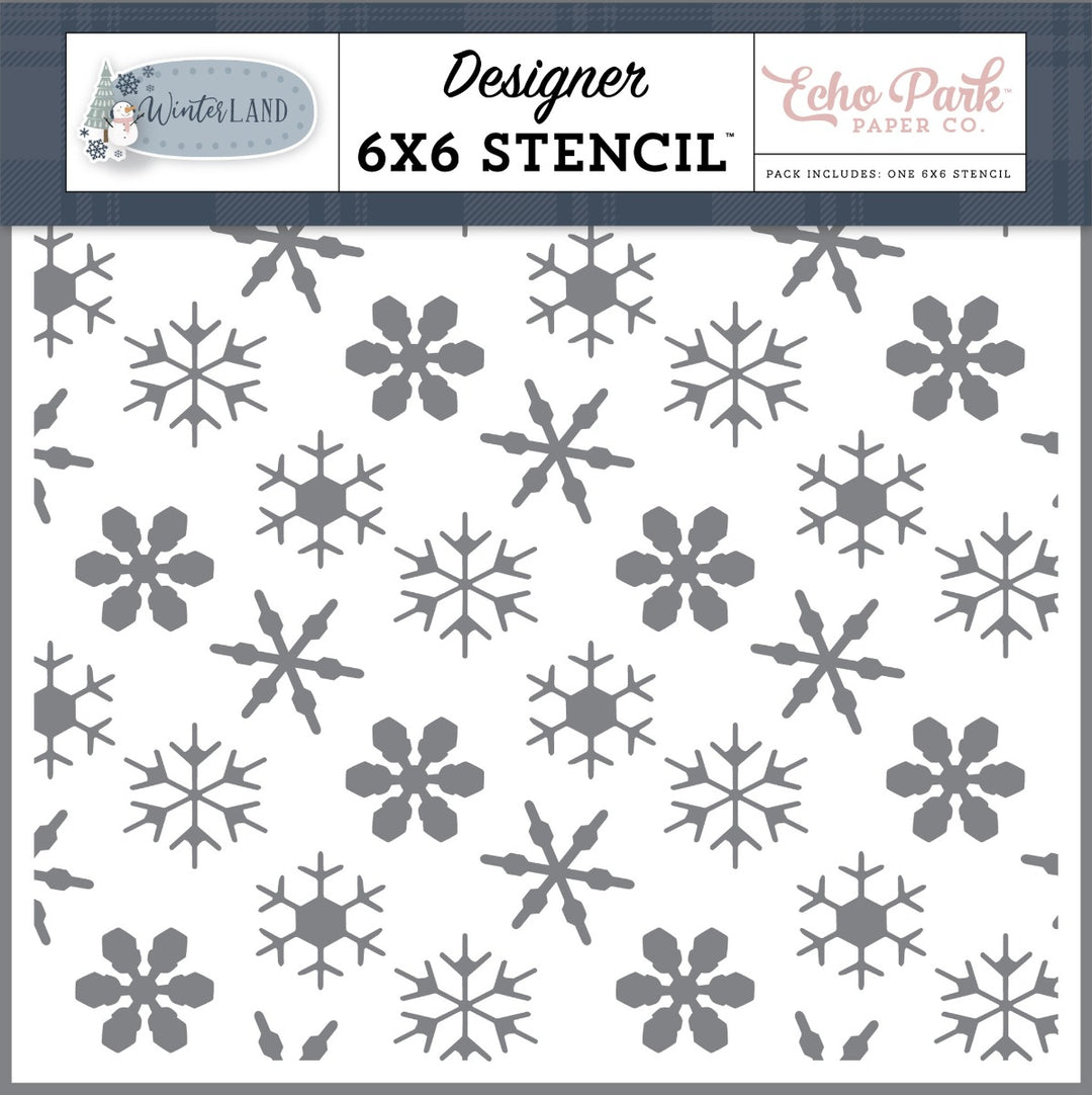 Winter Wishes Snowflakes Stencil- Echo Park