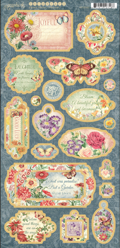 Chipboard Embellishment, 6x12 - Flower Market Collection - Graphic 45