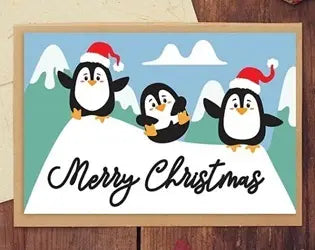 merry christmas penguin svg example of a downloadable design