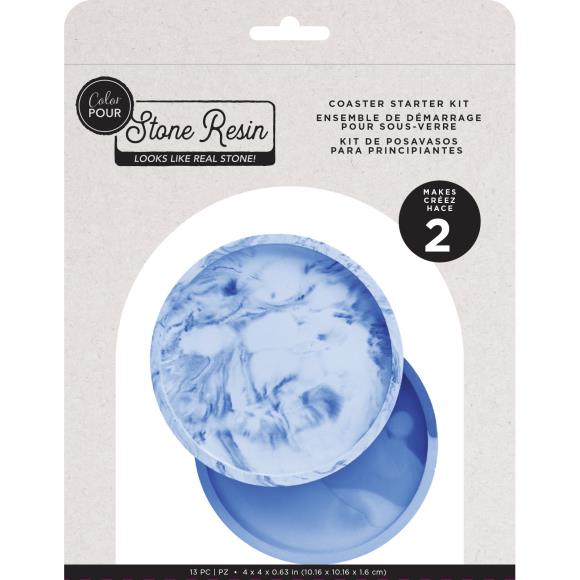 Color Pour Coaster Kit - Stone Resin - American Crafts
