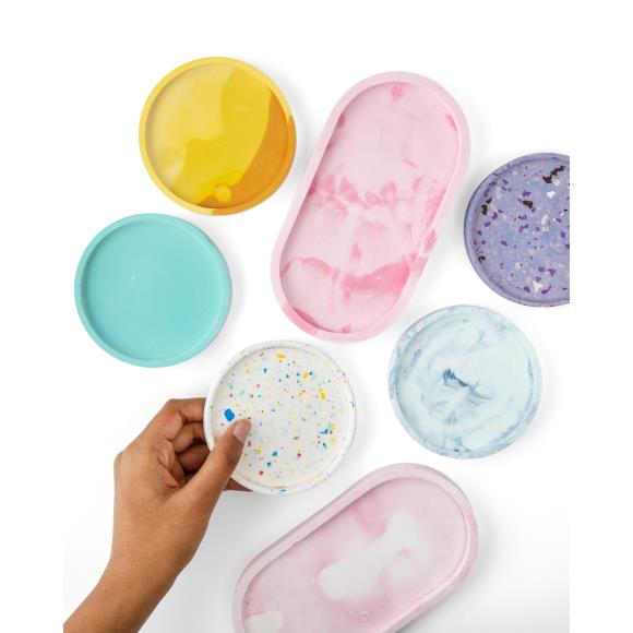 View 2 of Color Pour Coaster Kit - Stone Resin - American Crafts