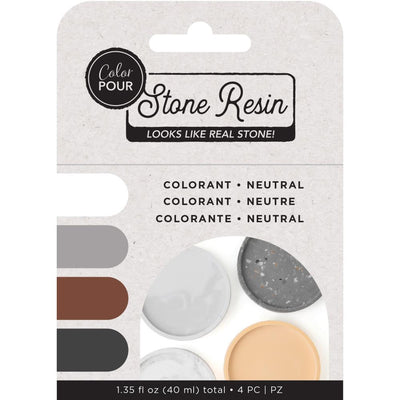 Stone Resin Neutral (4 Piece) - Color Pour - American Crafts
