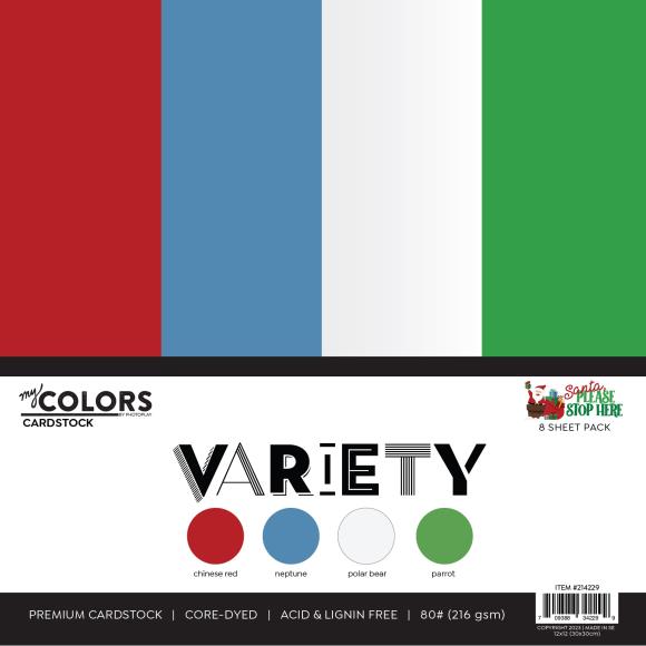 12" x 12" Cardstock Variety Pack-Santa Please Stop Here Collection- Photo Play