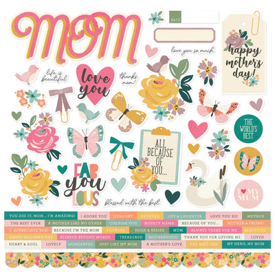 Mother's Day Cardstock Stickers - Simple Stories