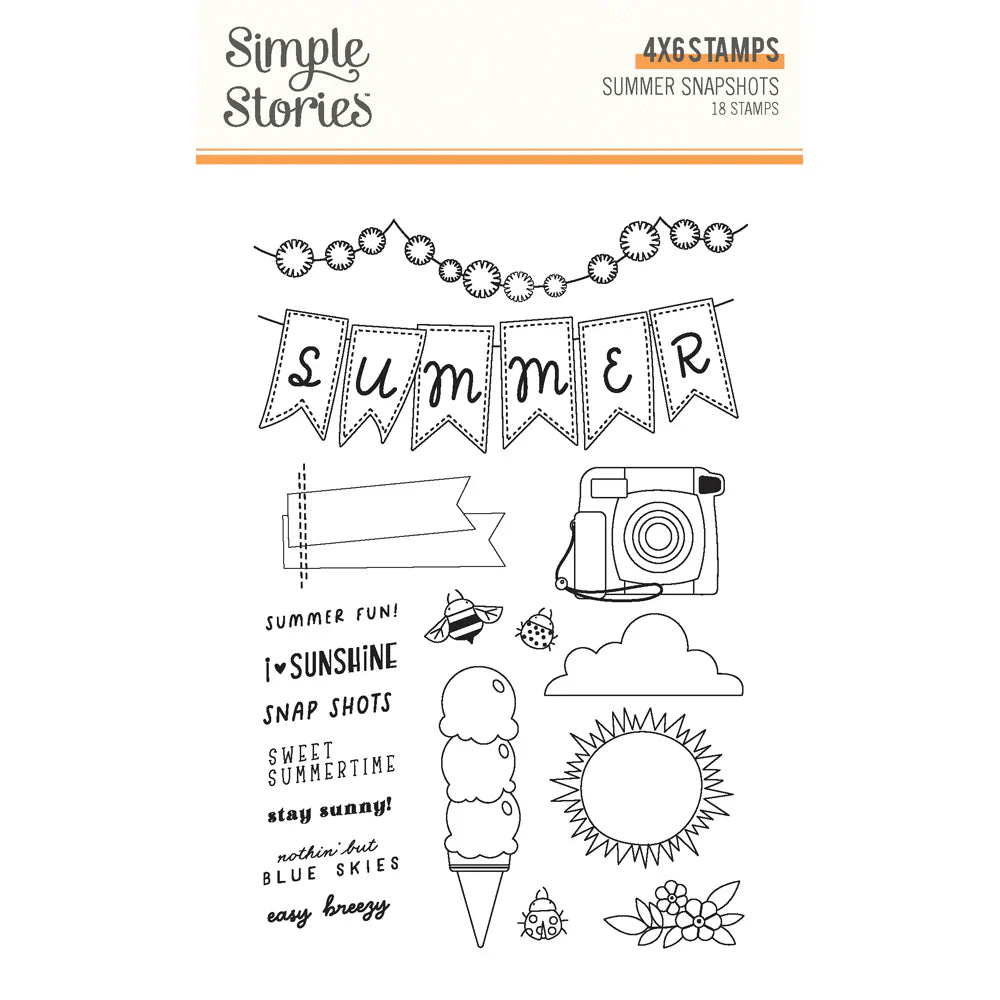 Summer Snapshots Stamps - Simple Stories