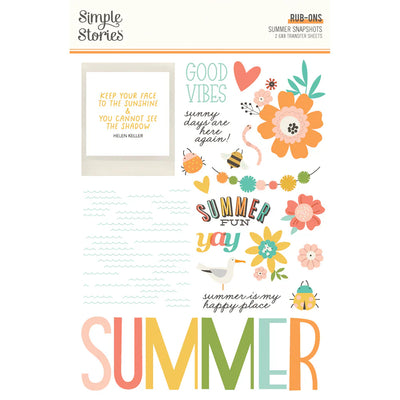 Summer Snapshots Rub Ons - Simple Stories