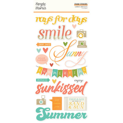 Summer Snapshots Foam Stickers - Simple Stories