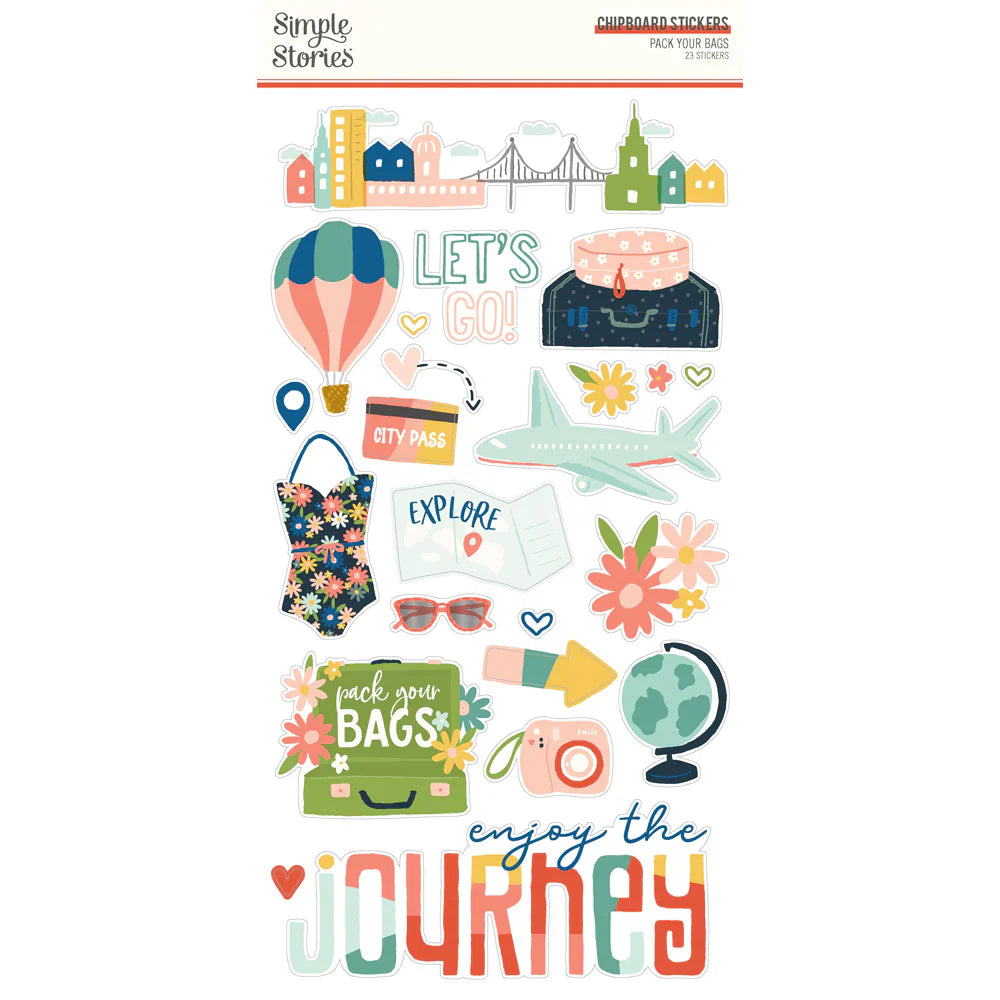 Pack Your Bags 6" x 12" Chipboard - Simple Stories