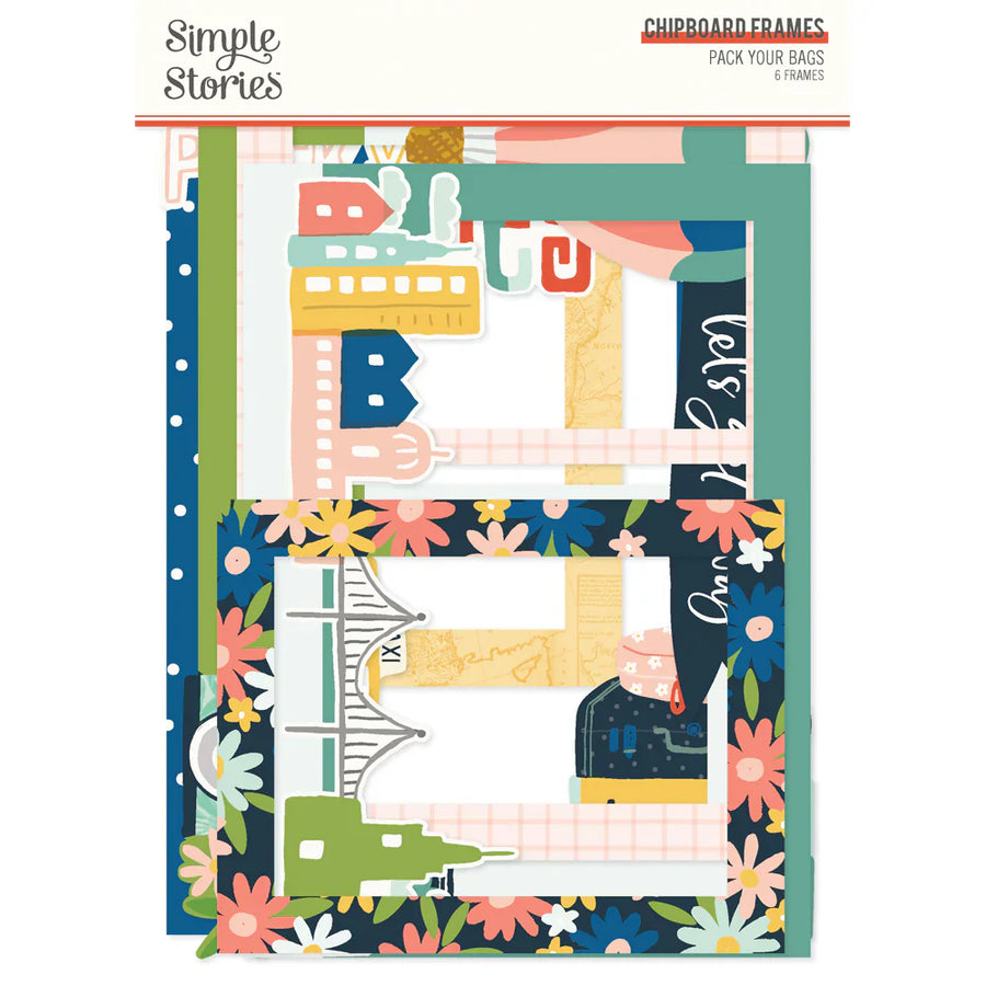Pack Your Bags Chipboard Frames - Simple Stories