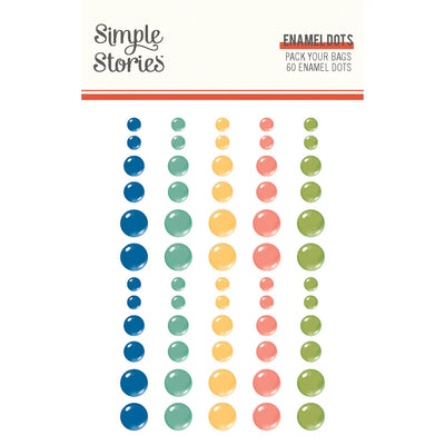 Pack Your Bags Enamel Dots - Simple Stories