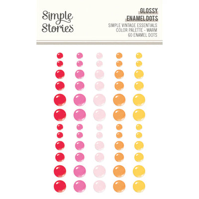 SV Color Palette Glossy Enamel Dots Warm - Simple Stories