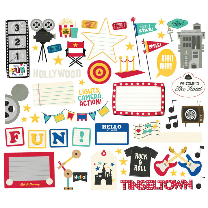 View 2 of Say Cheese Tinseltown Bits & Pieces - Simple Stories