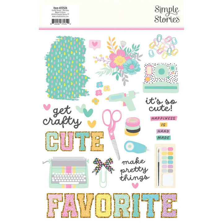 View 2 of Crafty Things Rub Ons - Simple Stories
