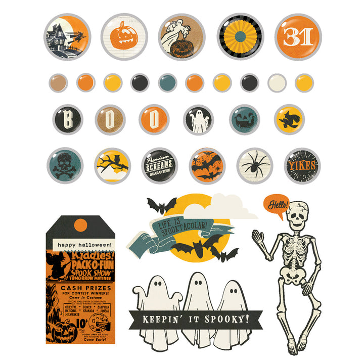View 2 of Simple Vintage Scary Stories Decorative Brads - Simple Stories
