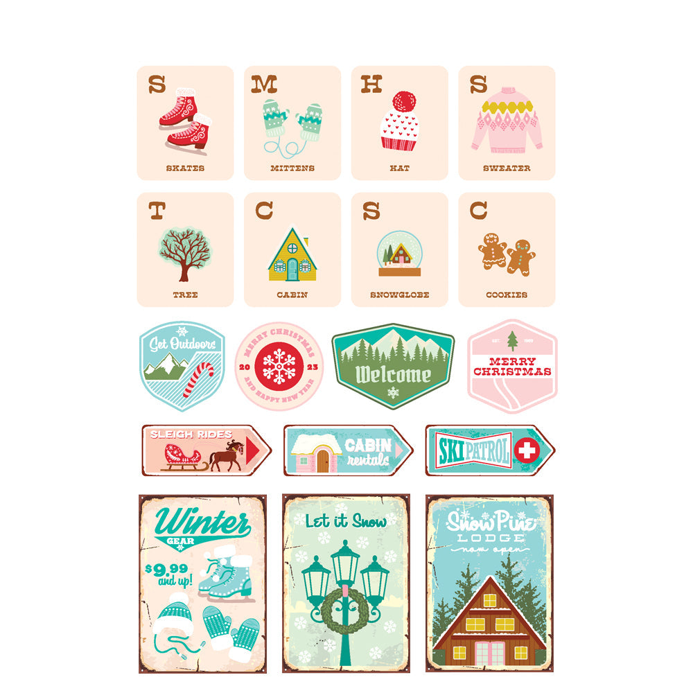 View 10 of Snow Pine Lodge Sticker Book - Simple Stories