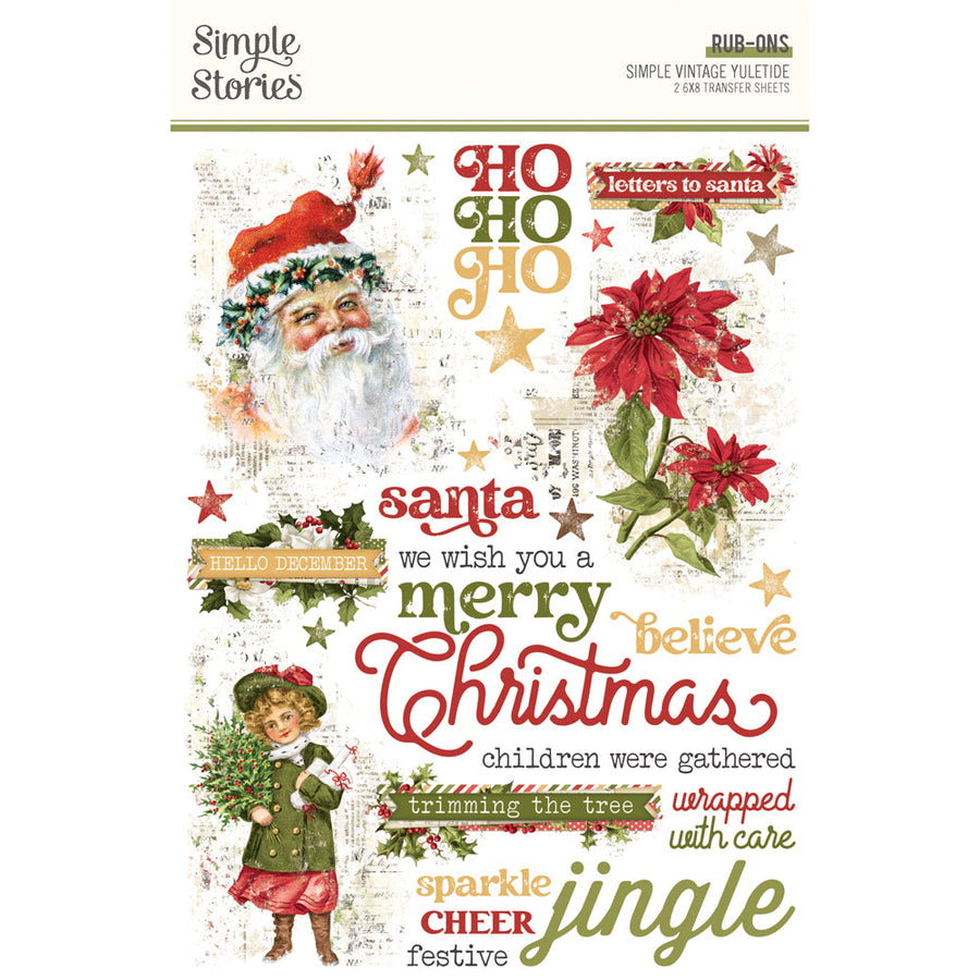 Simple Vintage Yuletide Rub Ons - Simple Stories
