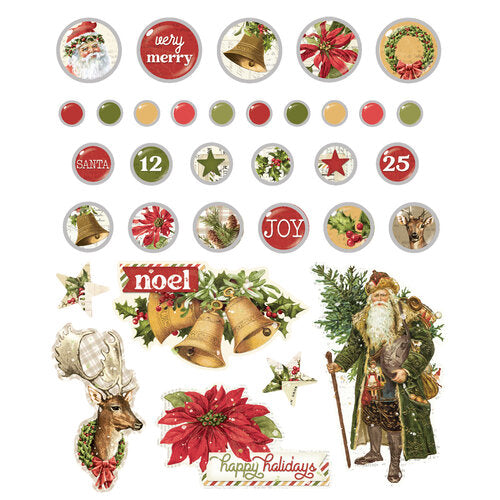 View 2 of Simple Vintage Yuletide Decorative Brads - Simple Stories