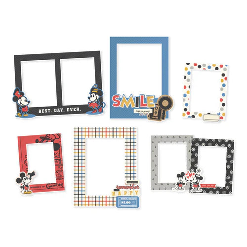 Kit 'Say Cheese' De Marcos De Chipboard Para Fotos - Incluye Marcos, Papeles Y Adornos Para Scrapbooking Y Personalización