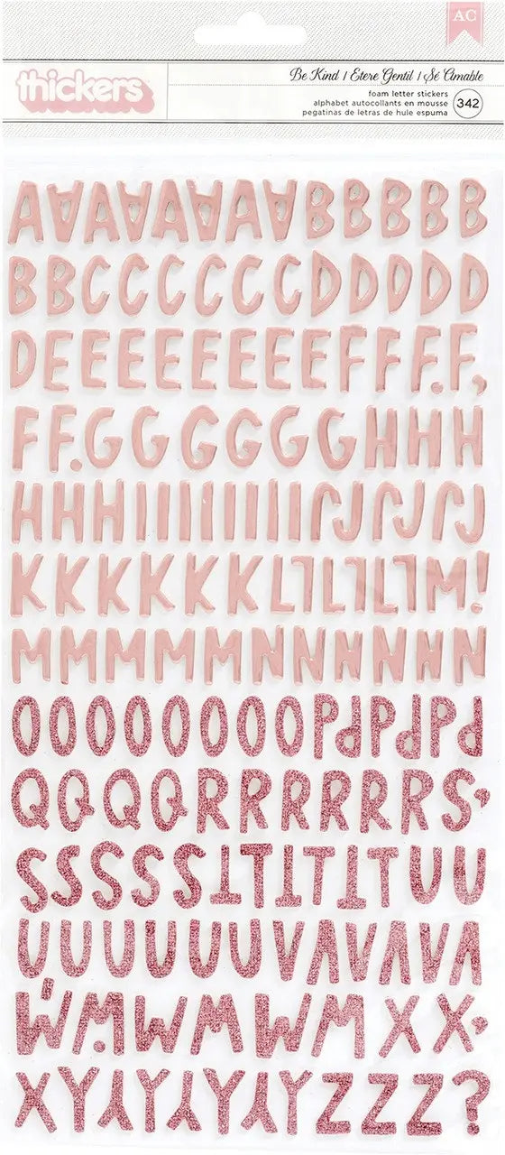 Stay Sweet Blush Foil & Glitter 342 Pieces - American Crafts