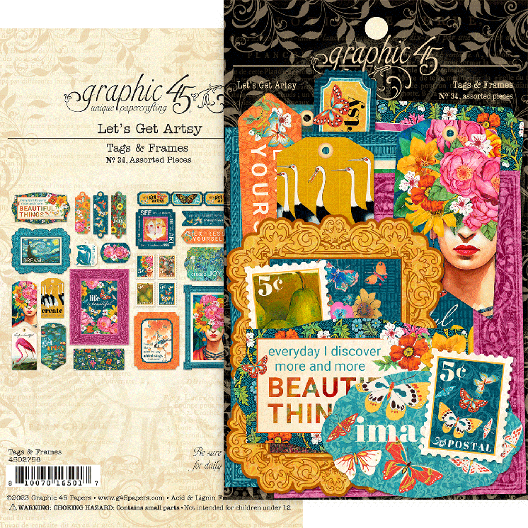 Let's Get Artsy Tags & Frames - Graphic 45