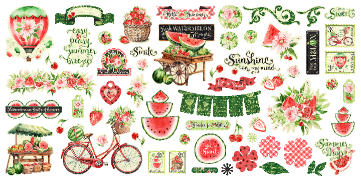 View 2 of Sunshine on my Mind Ephemera Set - Graphic 45