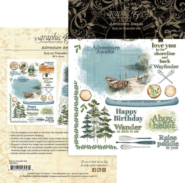 Adventure Awaits Rub-on Transfers - Graphic 45