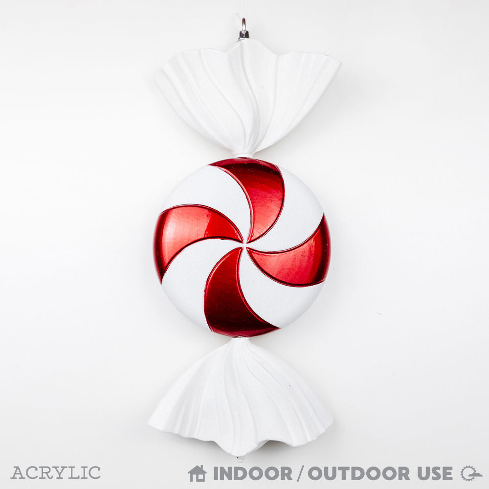 19" Acrylic Peppermint Candy Ornament