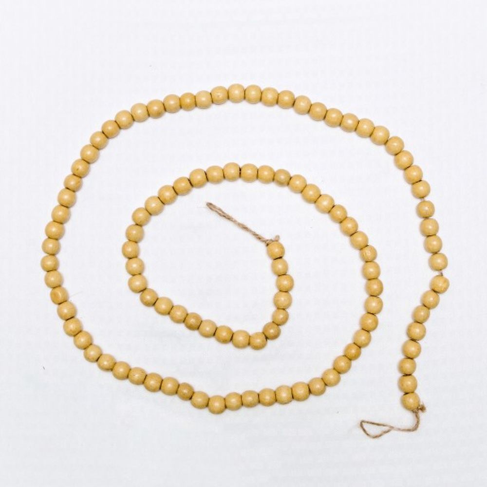 Wood Bead Garland in Natural