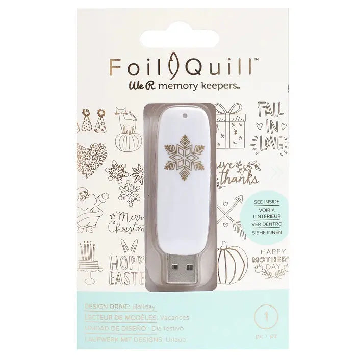 Holiday Designs USB Artwork Drive - Foil Quill - We R Memory Keepers