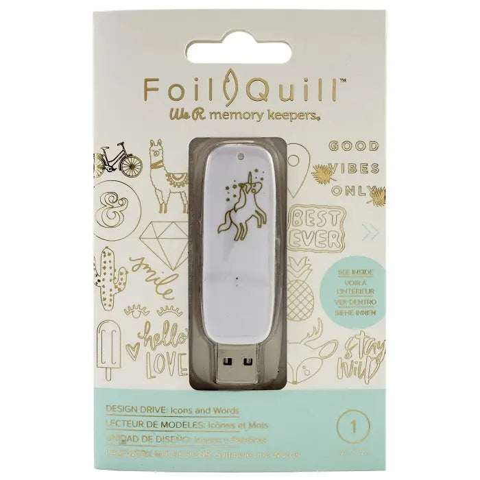 Icons & Words Designs USB Artwork Drive - Foil Quill - We R Memory Keepers