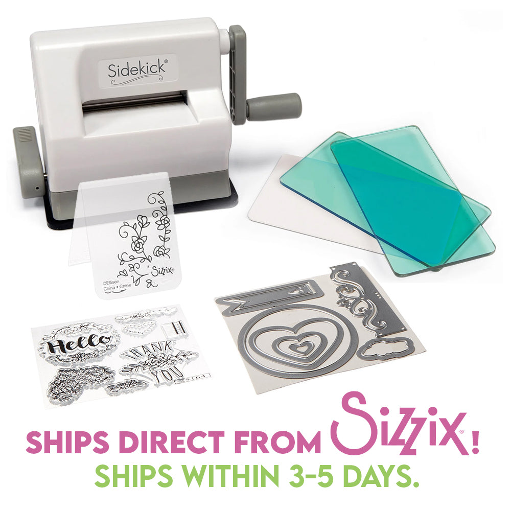 Project Sidekick Machine Sizzix Sidekick Die-Cutting Machine (White & Gray) w/ Starter Kit by ...