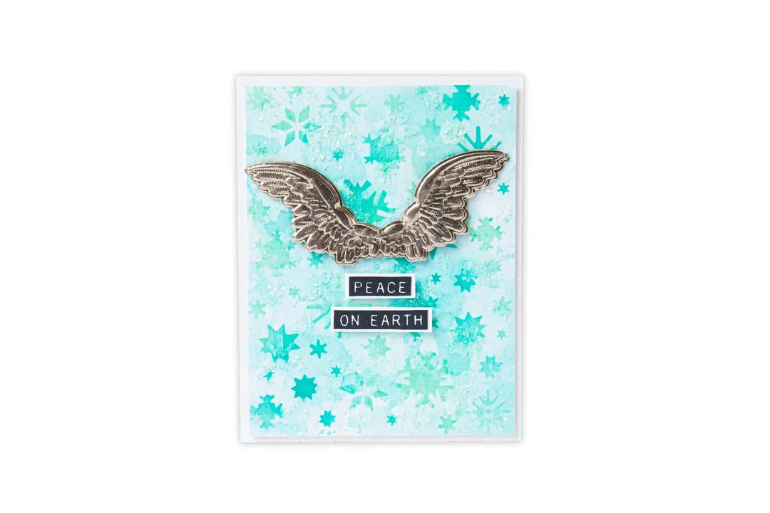 View 2 of Winged 3-D Impresslits Embossing Folder by Tim Holtz - Sizzix