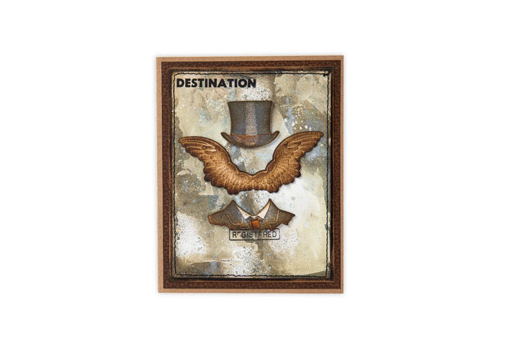 View 4 of Winged 3-D Impresslits Embossing Folder by Tim Holtz - Sizzix