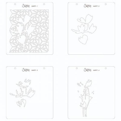 Geo Flowers Layered Stencils - Making Tool - Sizzix