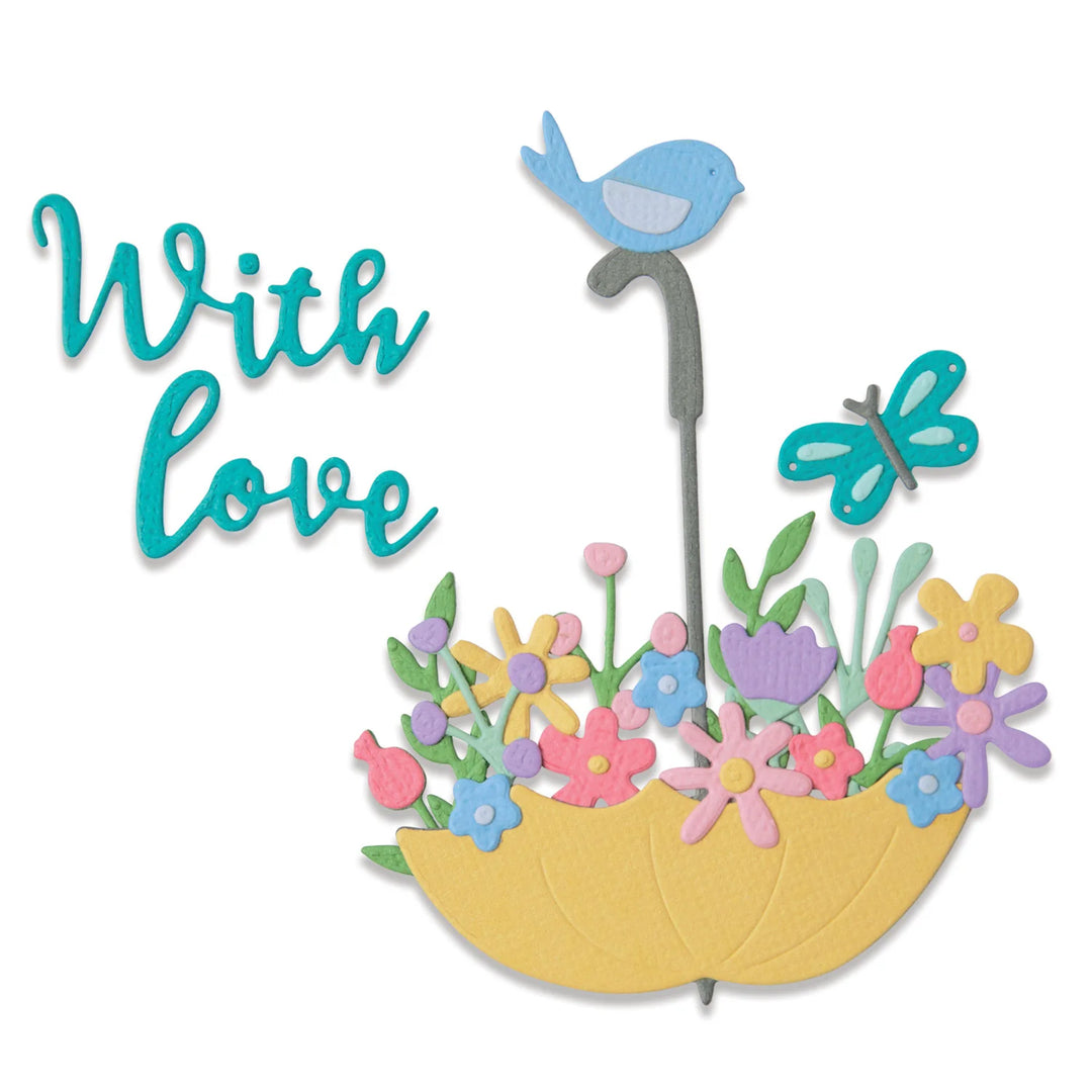 Flowers in Umbrella Thinlits Die Set - Olivia Rose - Sizzix