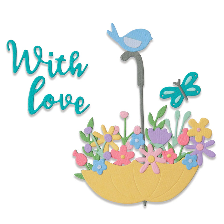 Flowers in Umbrella Thinlits Die Set - Olivia Rose - Sizzix