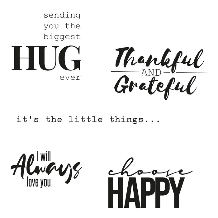 Sunnyside Sentiments #7 Clear Stamps Set - Sizzix