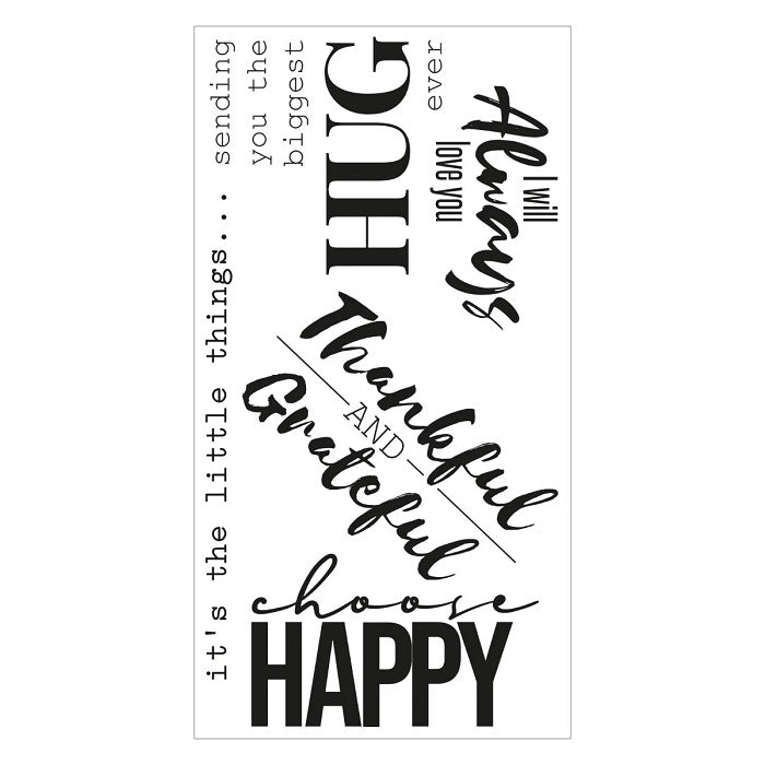 Sunnyside Sentiments #7 Clear Stamps Set - Sizzix